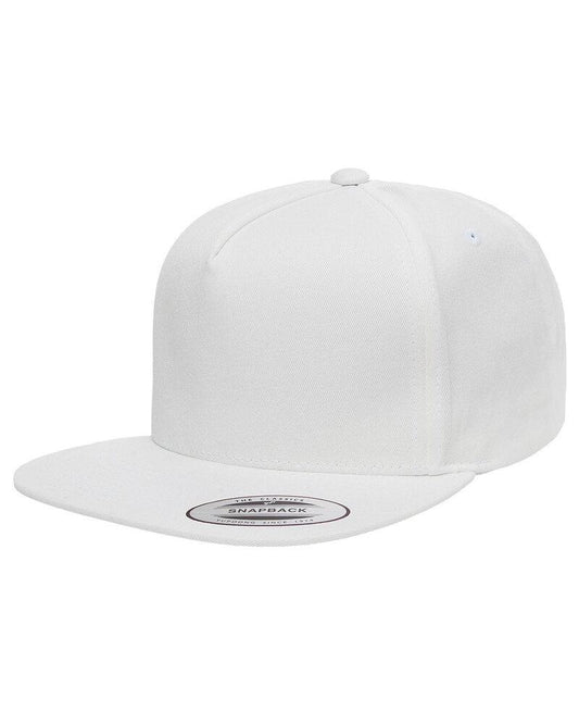 Embroidery Five-Panel Flat Bill Cap