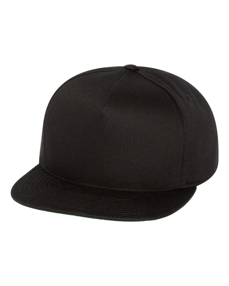 Customizable Five-Panel Flat Bill Cap