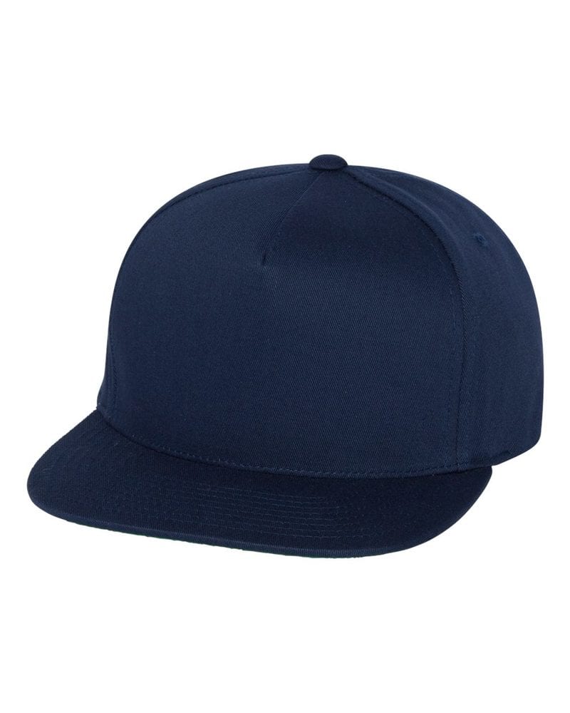 Customizable Five-Panel Flat Bill Cap